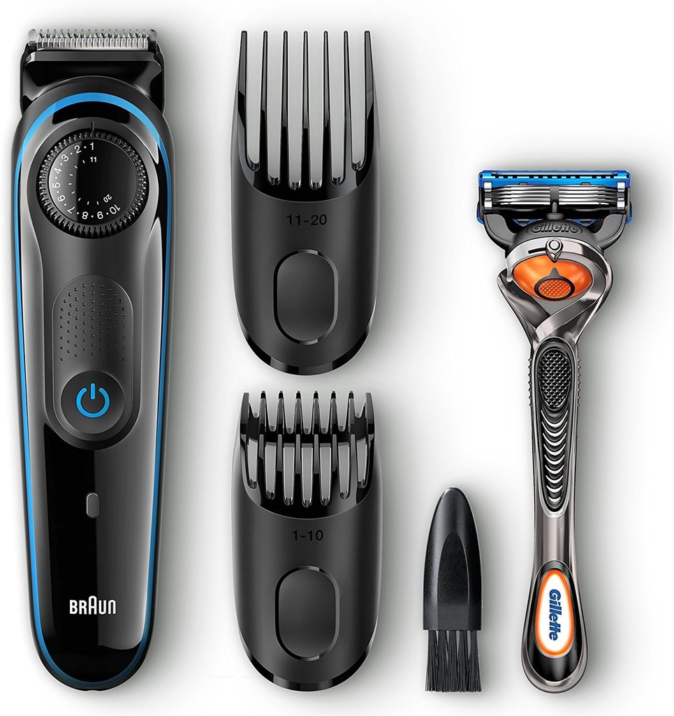 Braun Bt3040 Beard Trimmer For Men With 2 Combs And Free Gillette Fusion Proglide Razor