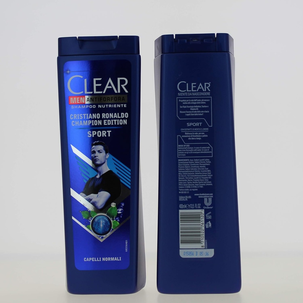 Clear Anti-dandruff Sport Shampoo For Men 400 Ml