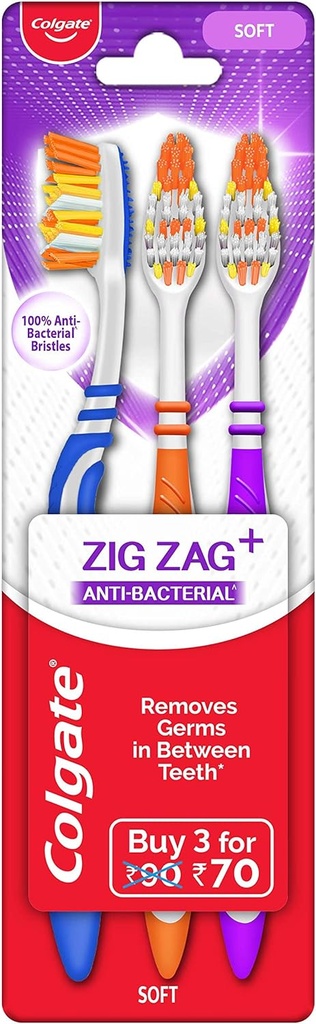 Colgate Zigzag Toothbrush - Soft (buy 2 Get 1)