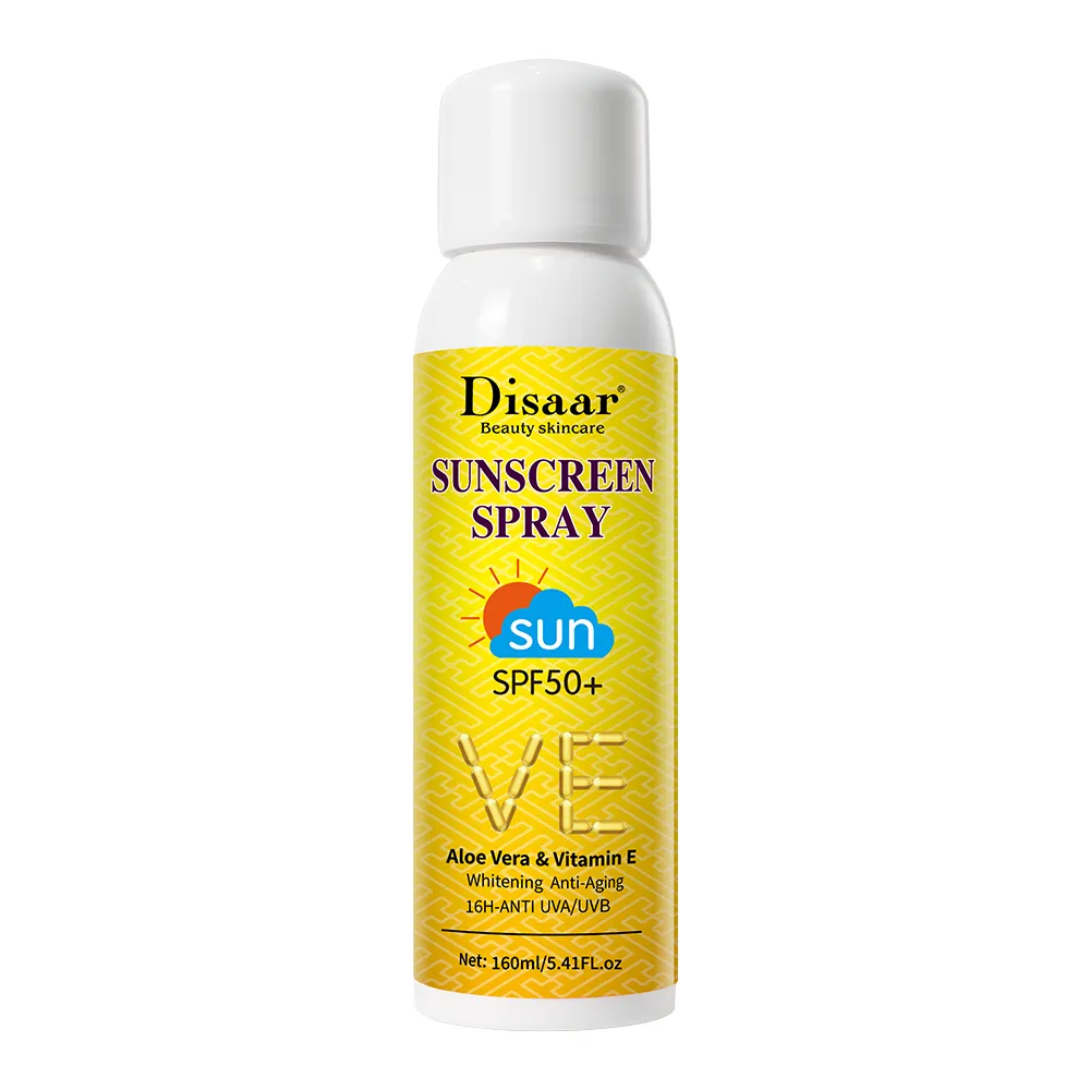 Disaar Sunscreen Spray Spf 50 With Aloe Vera & Vitamin E 160 Ml