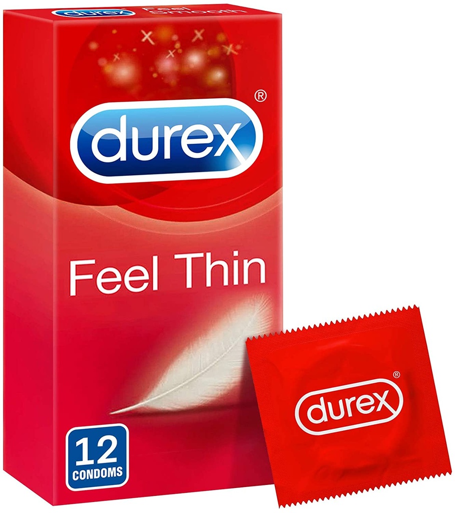Durex Condoms Very Thin For Greater Sensitivity 12 Pieces