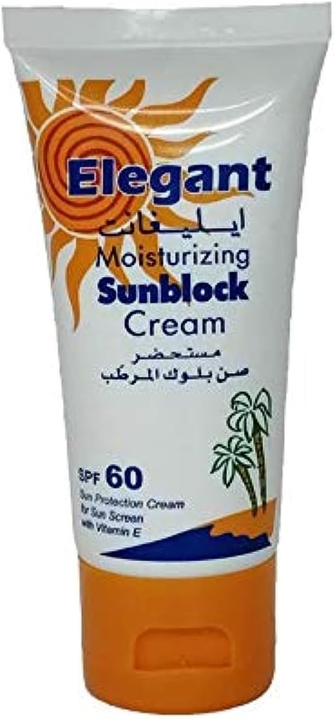 Elegant Spf60 Moisturizing Sunscreen Cream 60 G