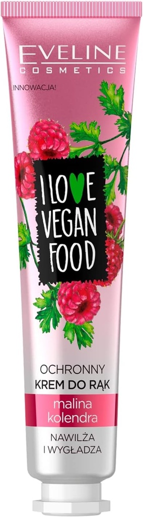 Eveline Cosmetics Ich Liebe Vegan Food Protective Hand Cream Raspberry & Corlender 50 Ml