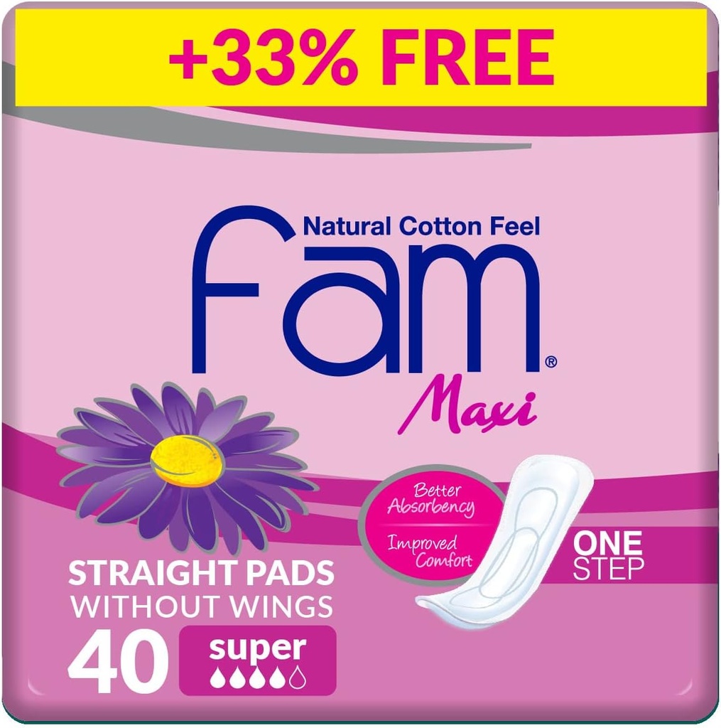 Fam One Step Sanitary Pads 40 Pads 33% Off