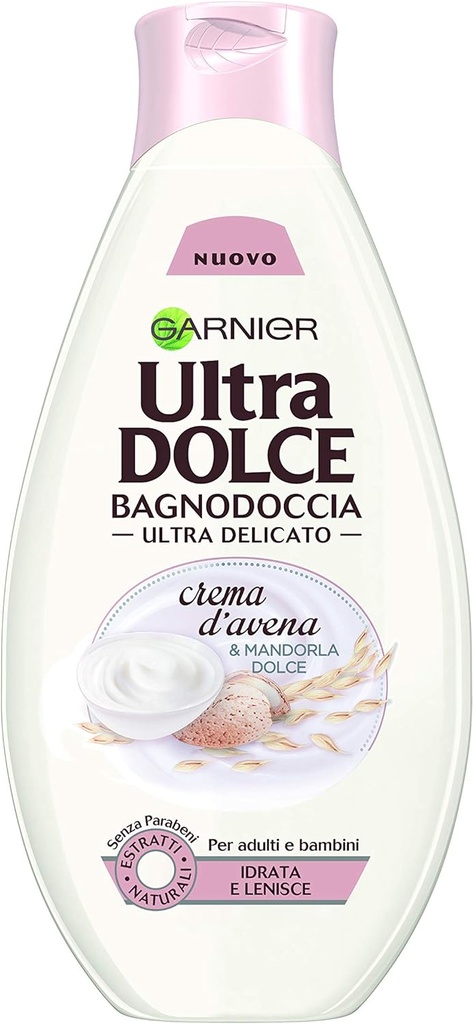 Garnier Ultra Dolce Crema D'avena & Mandorla Dolce Bagnodoccia Ultra Delicato - 500 Ml