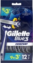 Gillette Blue 3 Comfort Disposable Men's Razors 9+3