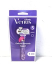 Gillette Venus Deluxe Smooth Swirl Women's Razor + 1 Razor Blade Refill With Flexiball Technology Lubrastrip With A Touch Of Vitamin E