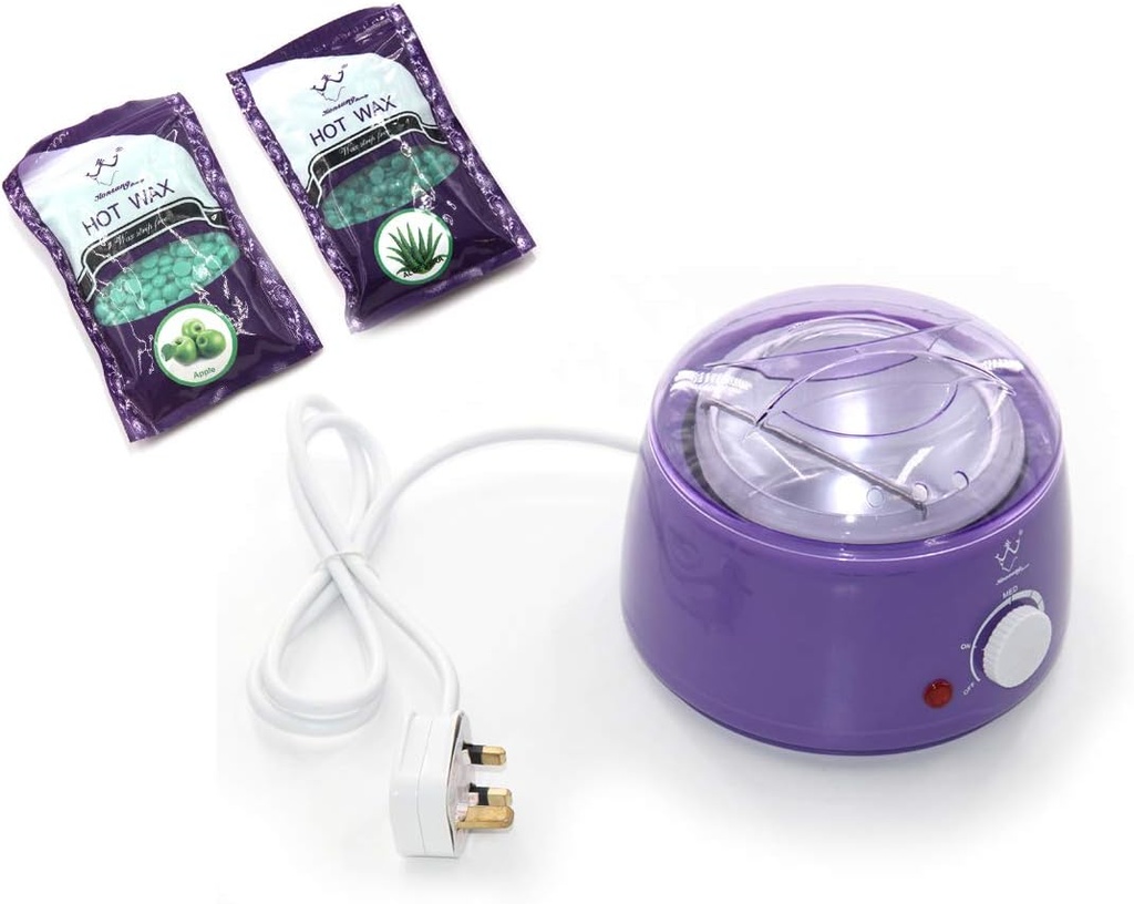 Heat And Melt Wax Machine Plus Two Bags Of Wax- Purple