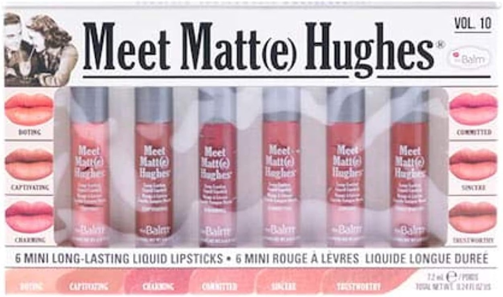 The Balm Meet Matte Hughes 6 Pieces Mini Long Lasting Liquid Lipstick - Vol. 10