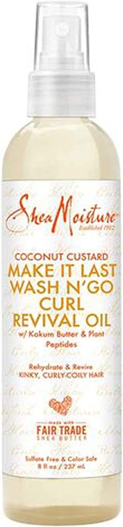 Sheamoisture’s Coconut Custard Make It Last Wash N’ Go Curl Revival Oil,237 ml