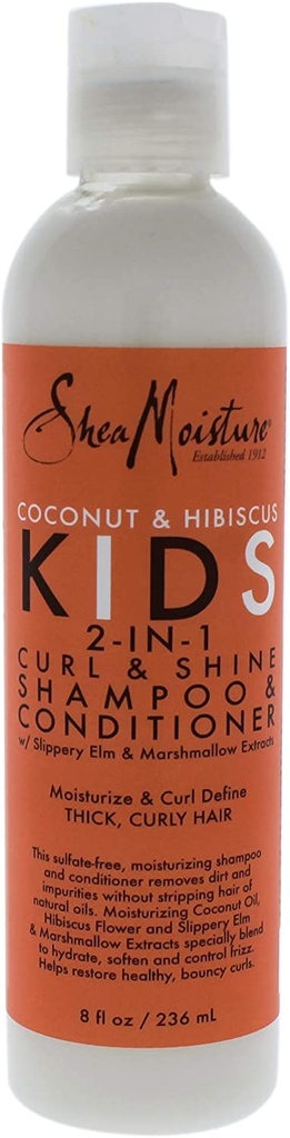 Sheamoisture’s Coconut & Hibiscus Kids 2-in-1 Curl & Shine Shampoo & Conditioner,236 ml