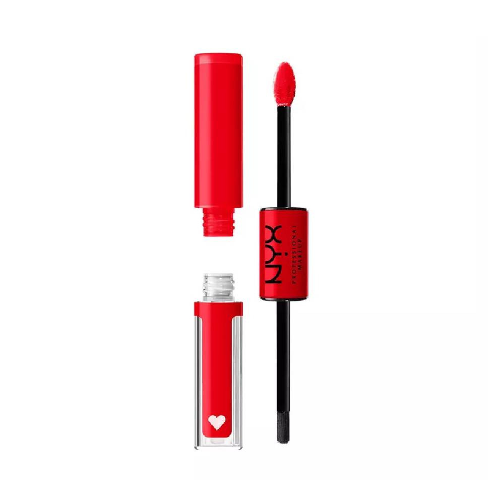 Nyx Professional Makeup Shine Loud Long-lasting Liquid Lipstick With Clear Lip Gloss - Rebel In Red5