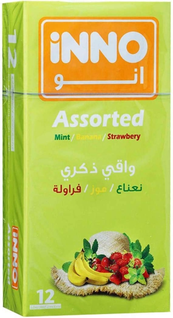 اننو واقي ذكري 12 حبة فواكة متنوع - Assorted