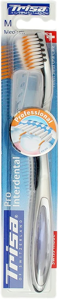 Trisa Pro Interdental Medium Toothbrush With Travel Cap