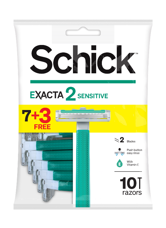 Schick Exacta 2 Precise Shave For Normal Skin 10 Pieces - Pack Of 1