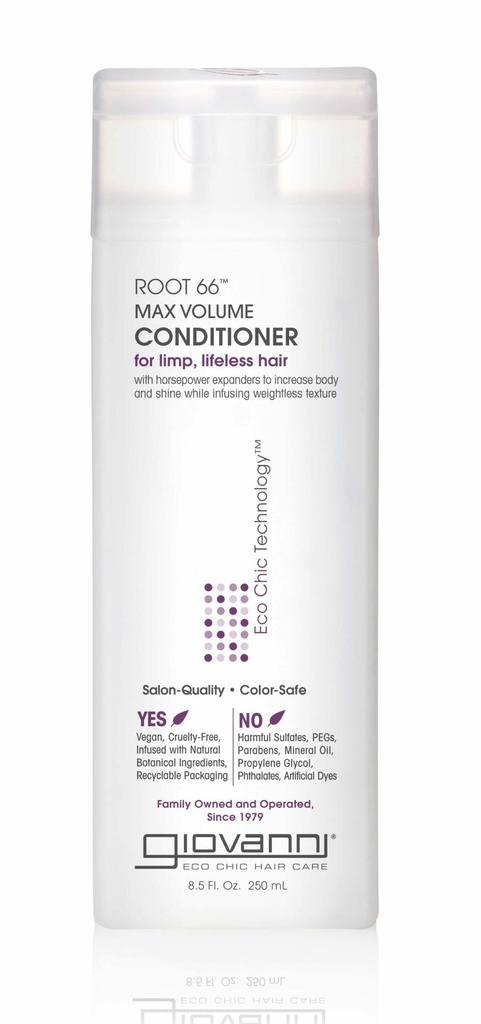 Giovanni Root 66 Max Volume Conditioner - Eco Chic Hair Care Technology 8.5 Ounce