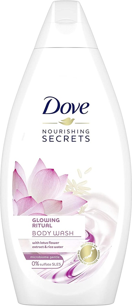 Dove Care By Nature Glowing Body Wash With Renew Blend Technology Lotus And Rice Water Soap With Â¼ Moisturising Cream 500ml
