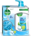 Dettol Shower Gel Cool 500 Ml + Puff