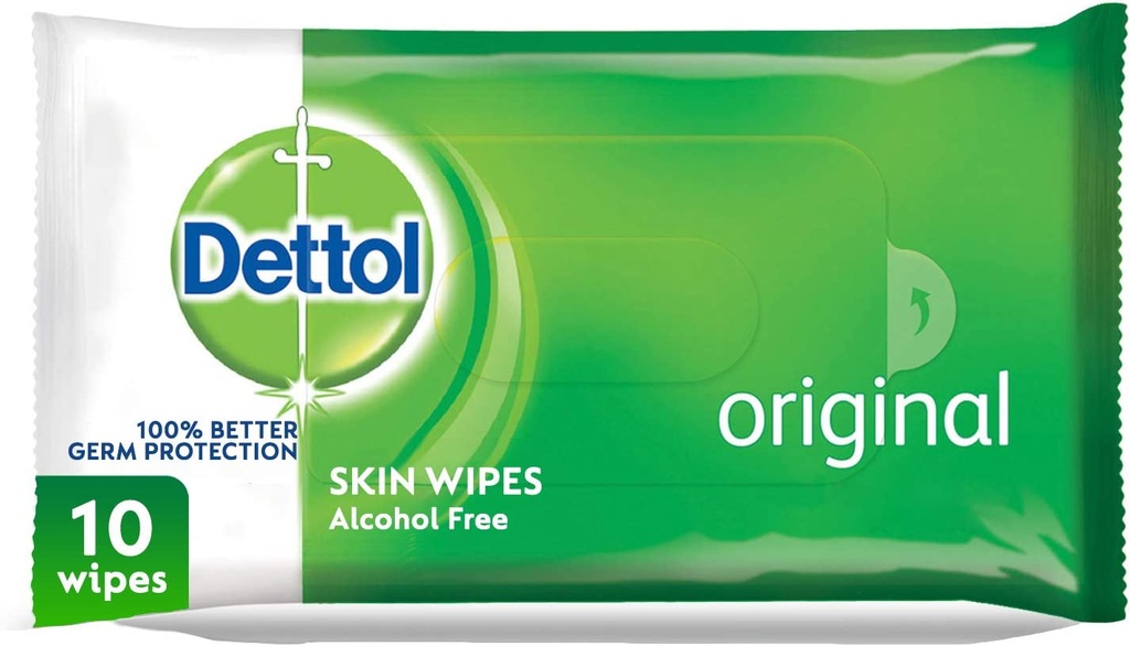 Dettol Original Antibacterial Skin Wipes10 Water Wipes