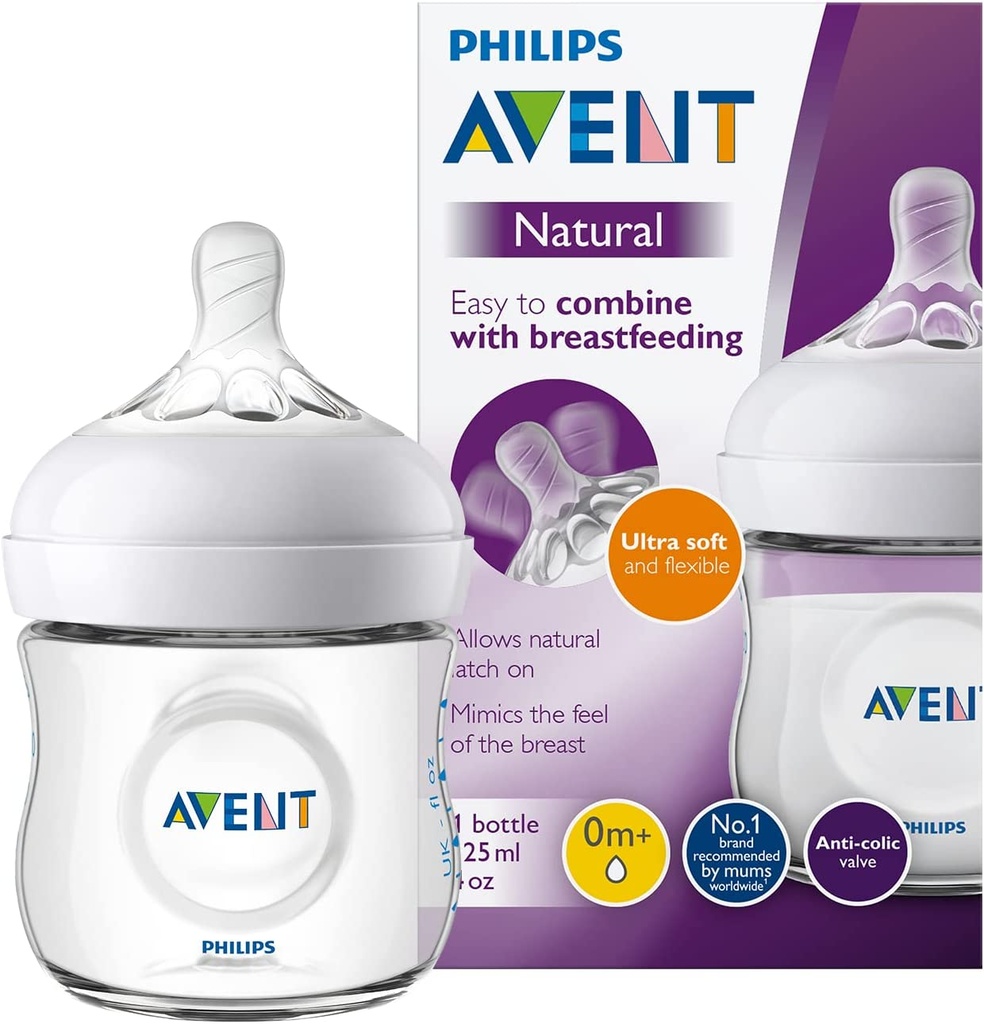 Philips Avent Natural Feeding Bottle 125ml X1 (scf030/17)