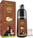 Disaar Beauty Speedy Hair Color Shampoo 100% Cover Gray White Hair Easy To Use Long Lasting 400ml/13.53fl.oz (natural Brown)