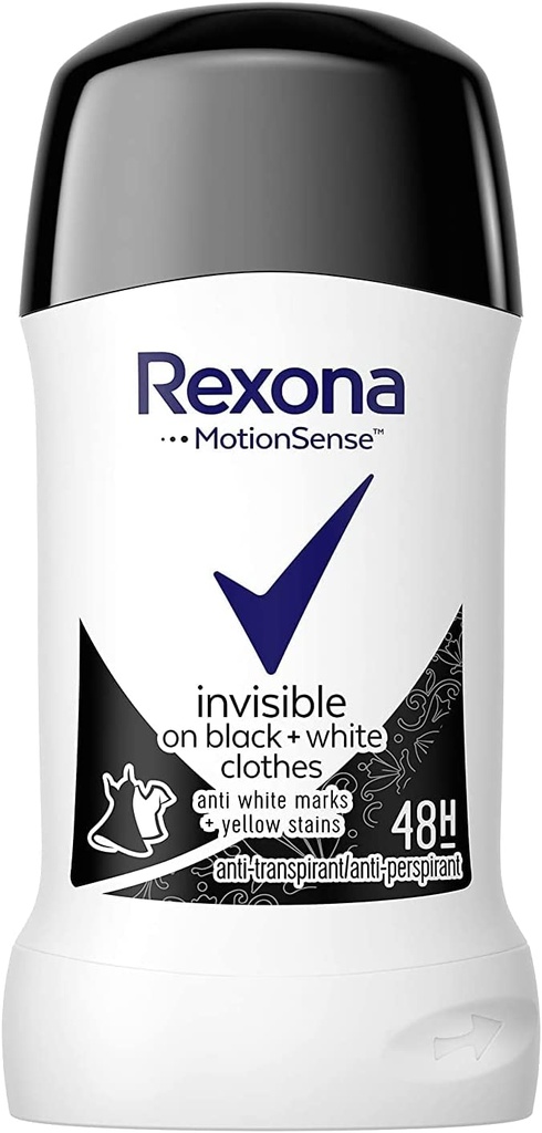 Rexona Invisible Black + White On Clothes Antiperspirant Stick For Women5