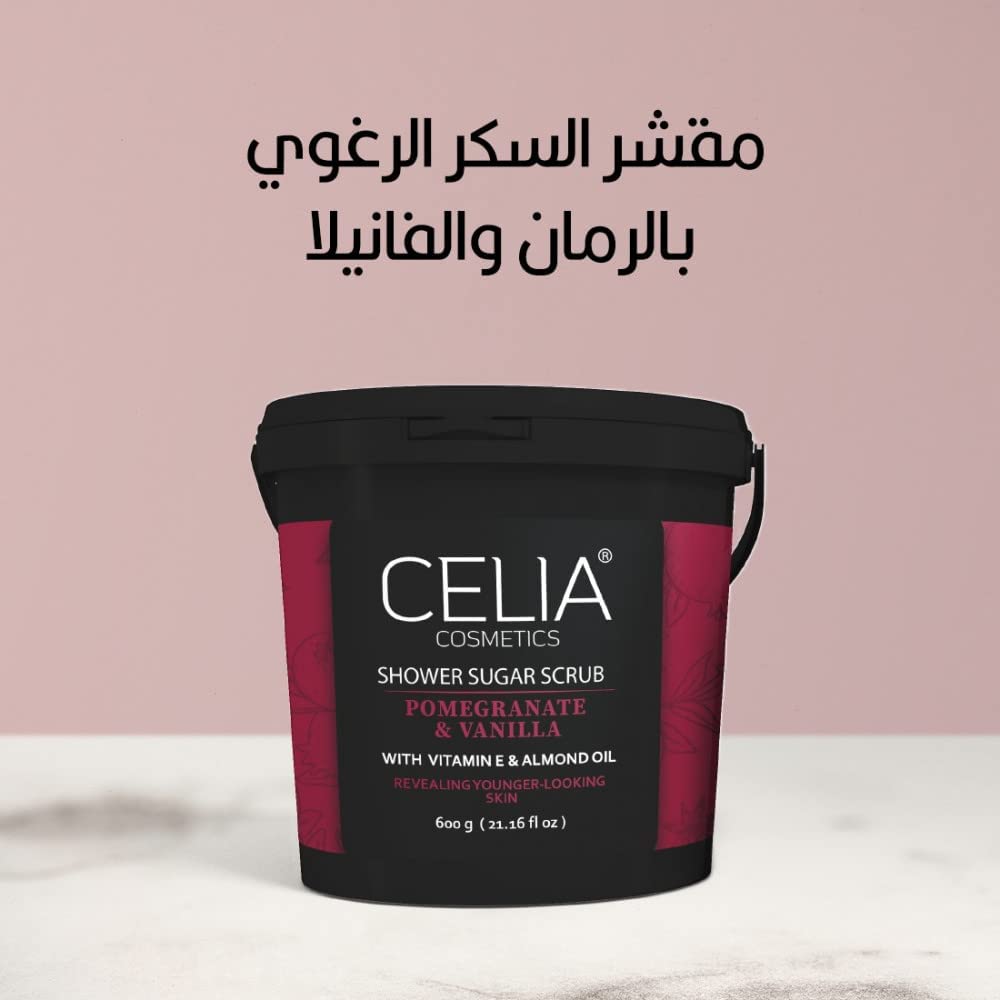 Celia Pomegranate And Vanilla Shower Sugar Scrub 600 G