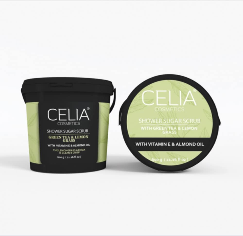 Celia Green Tea And Lemon Grass Shower Sugar Scrub 600 G