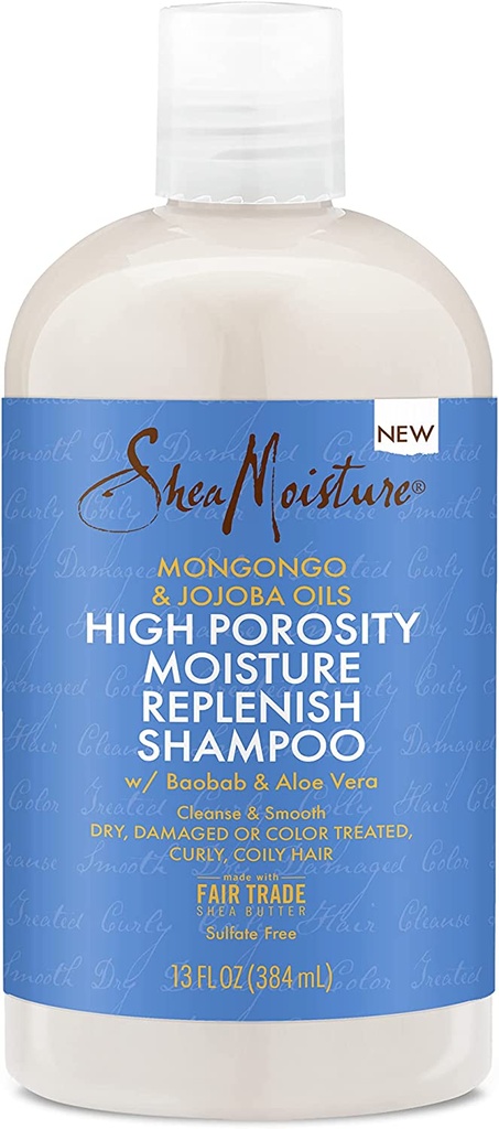 Sheamoisture High Porosity Moisture Replenish Shampoo For Curly And Coily Hair Sulfate-free Hair Shampoo 13 Oz