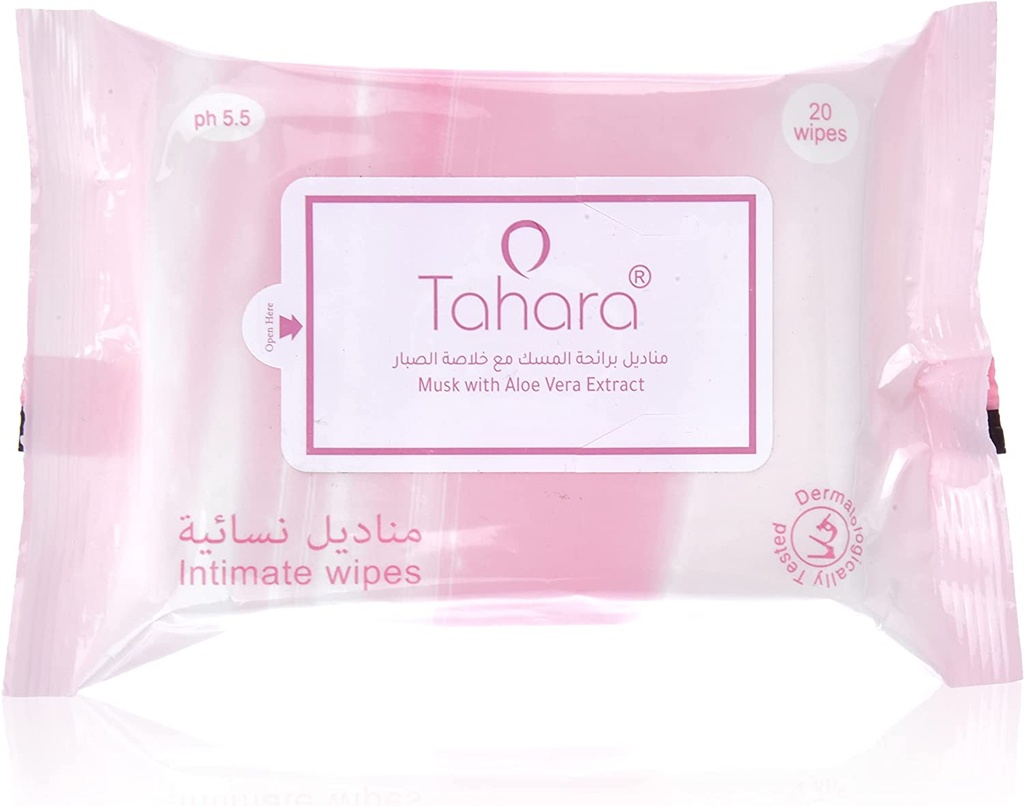 Tahara Musk And Aloe Vera Extract Scented Wipes 20 Wipes