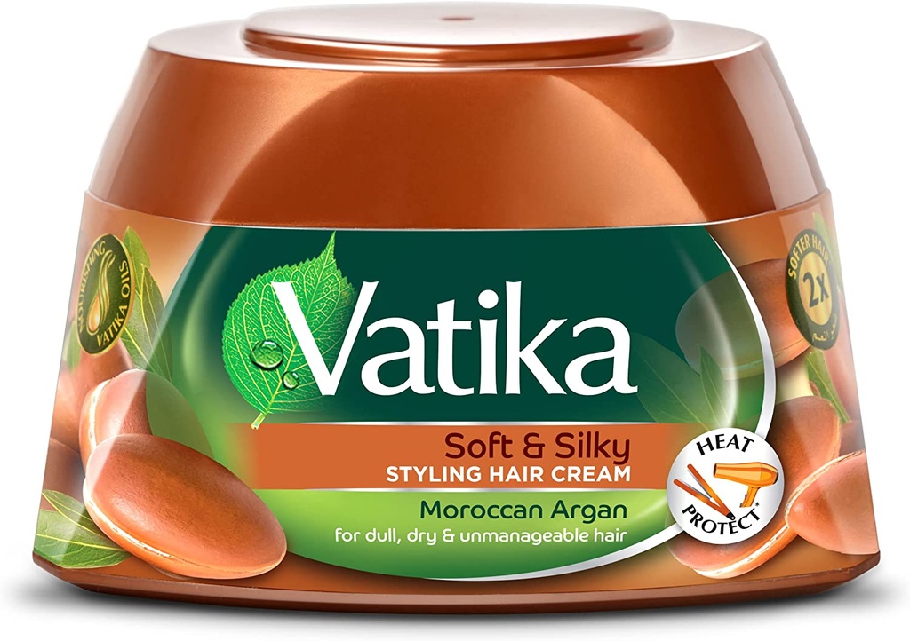 Vatika Styling Hair Cream With Argan 2 X 140 Ml- Pack Of 1