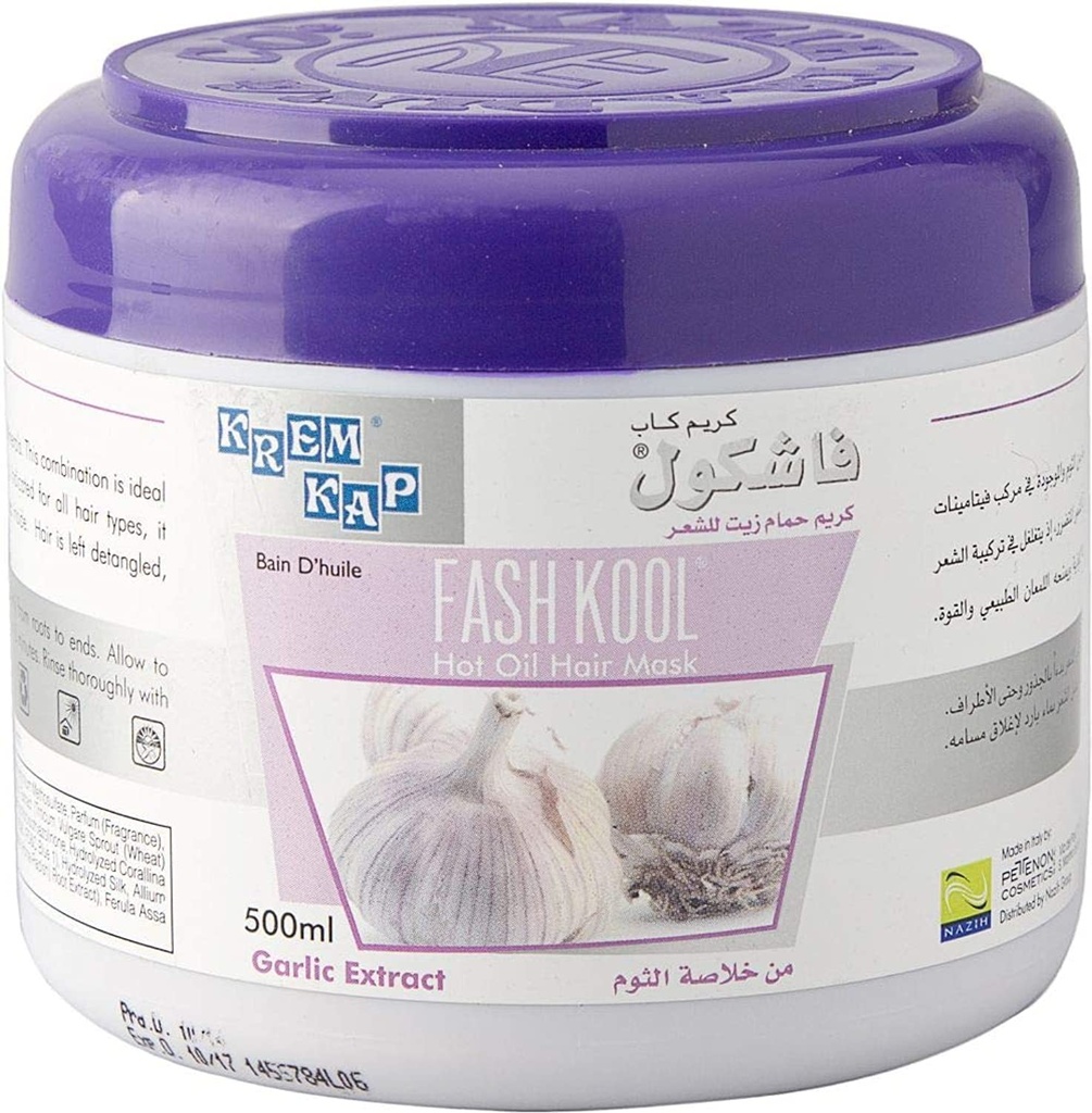 Krem Kap Fash Kool Hot Oil Hair Mask Garlic Extract 500ml