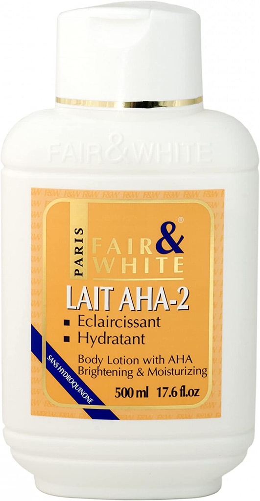 Fair & White| Lait Aha-2| Body Lotion With Aha| Brightening & Moisturizing| 485 Ml