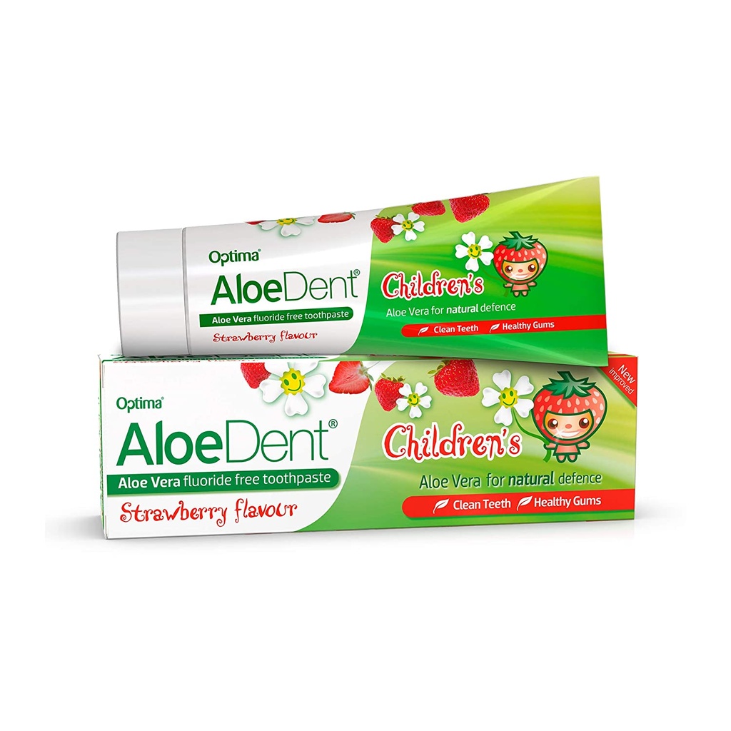 Aloe Dent Children Strawberry Flavor Toothpaste With Fluoride 50ml