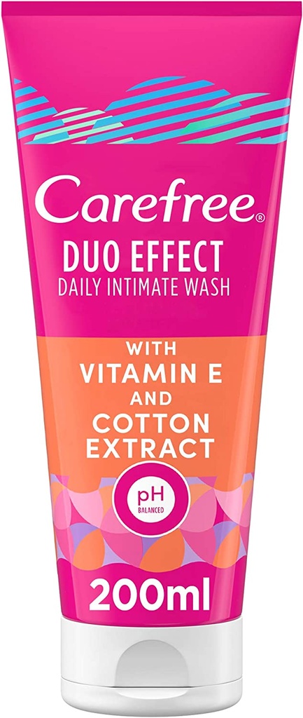 Carefree Daily Intimate Wash Duo Effect With And Cotton 200 Ml