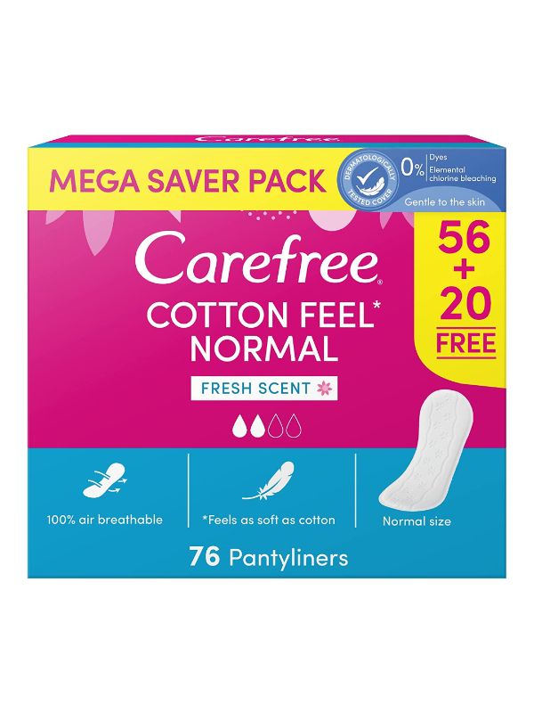 Carefree Panty Liners Cotton Fresh Scent Pack Of 76