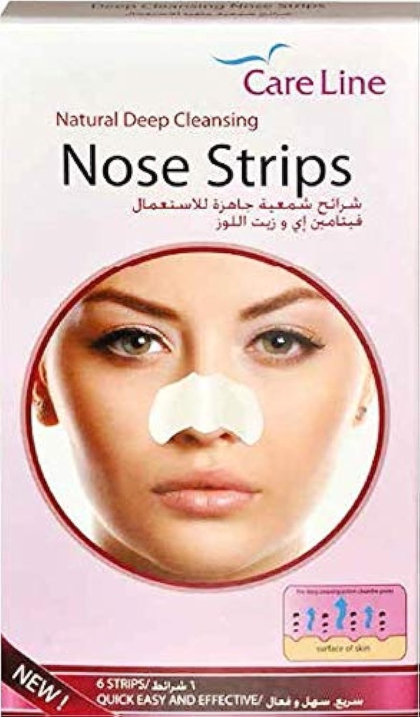 Care Line Natural Deep Cleansing Nose Strips With Vitamin E & Almond Oil