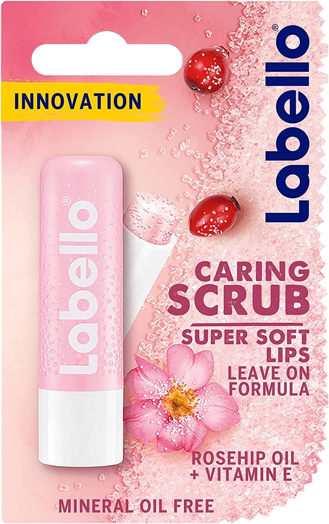 Labello Lip Scrub Lip Caring Rosehip Oil & Vitamin E 4.8g