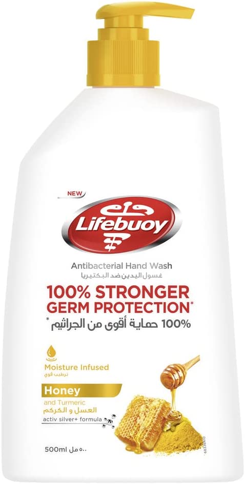 Lifebuoy Anti Bacterial Honey & Turmeric Hand Wash 500 Ml