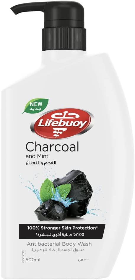 Lifebuoy Anti Bacterial Charcoal & Mint Body Wash 500 Ml