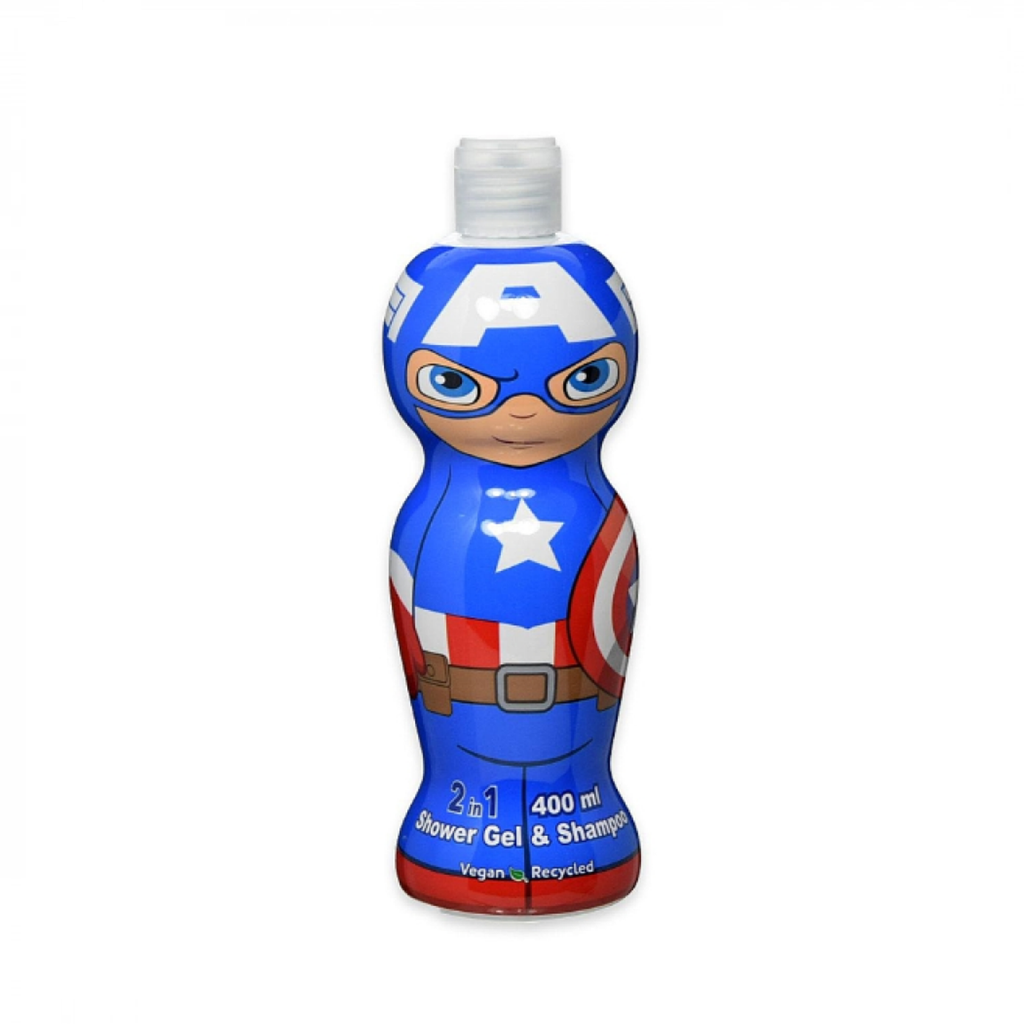 Air-val Captain America Figure 1d Shower Gel & Shampoo 2in1 400 Ml