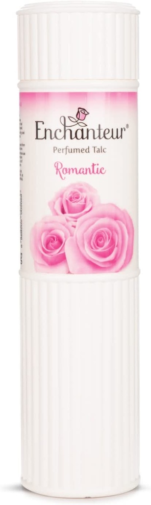 Enchanteur Romantic Perfumed Talc For Women 250g With Roses & Jasmine Extracts