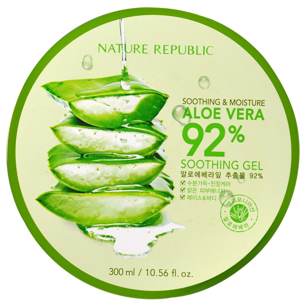 Nature Republic, Soothing & Moisture Aloe Vera 92% Soothing Gel (korea) ,300 ml