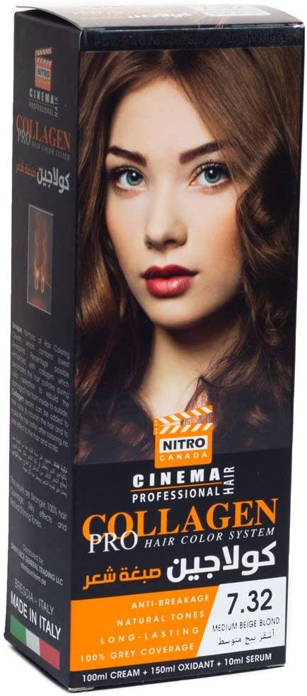 Nitro Canada Collagen Pro Hair Color 7.23 Medium Beige Blond
