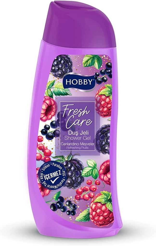 Hobby Bathing Liquid Soap - Raspberry And Blackberry Scent  500 Ml