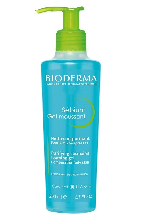 Bioderma Sebium Facial Purifying Cleansing Foaming Gel For Combination/oily Skin 200ml