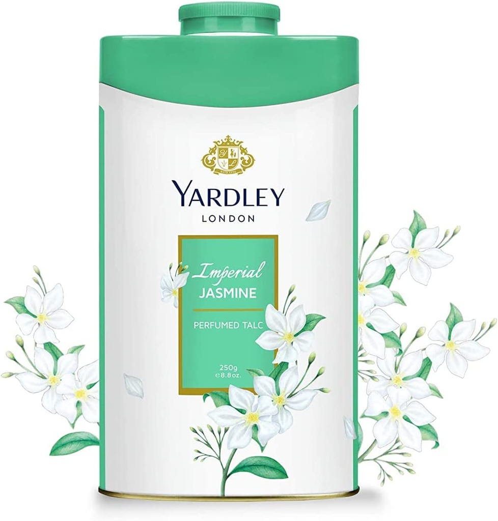 Yardley London Jasmine Perfumed Talcum Body Powder Sweet And Bold Jasmine Scent - 250 Gm