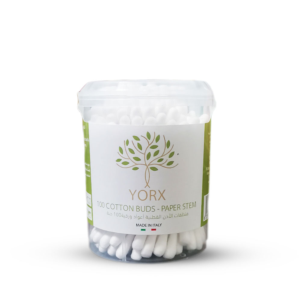 Yorx Drum Paper Cotton Buds 100-pieces White