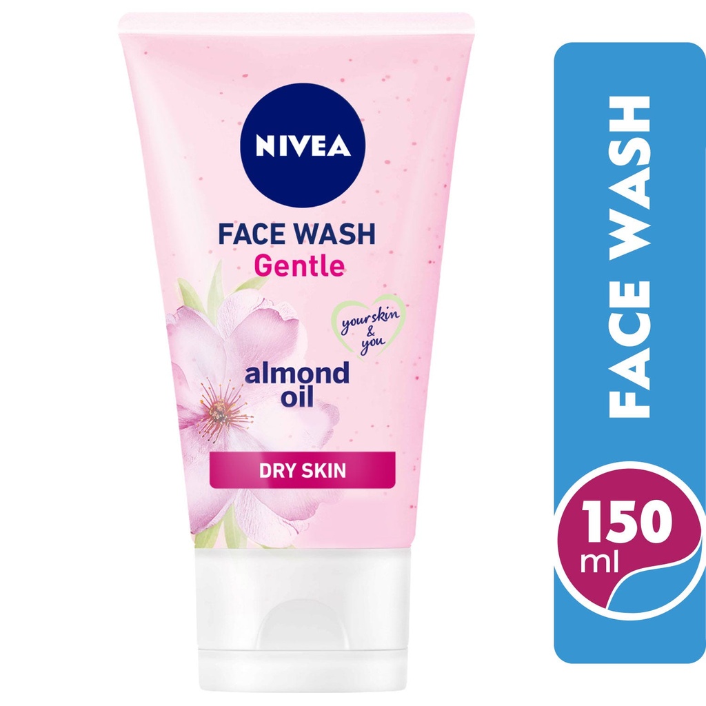 Nivea Face Wash Cleanser Gentle Cleansing Dry Skin 150ml