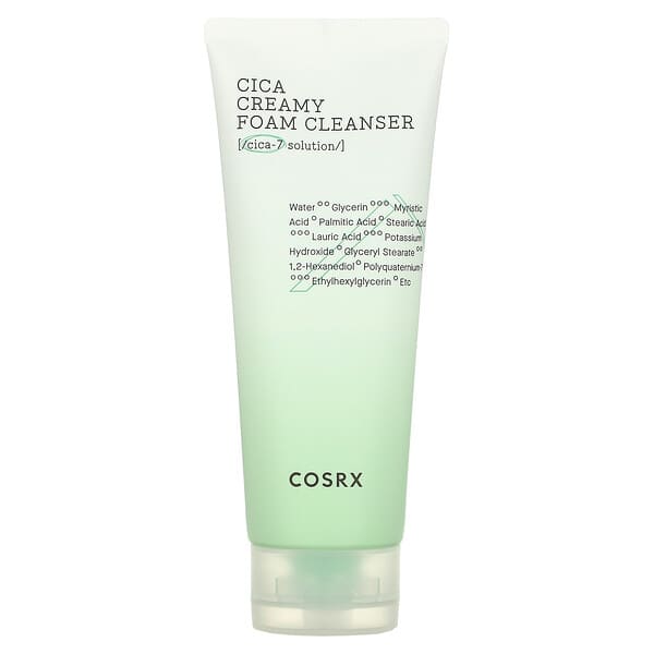 Cosrx Pure Fit Cica Creamy Foam Cleanser 5.07 Fl Oz / 150ml | Mild Cleanser For Sensitive Skin | 91% Naturally Derived Centella Complex | Animal Testing Free Paraben Free Korean Skincare